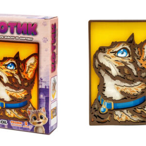 Картина 3D Puz-40001 "Котик" дерев'яна PuzzleOk