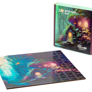 Пазл Puz3490 "Ліс" дерев'яний, 130 елем. Розмір пазла 295x295 мм PuzzleOK