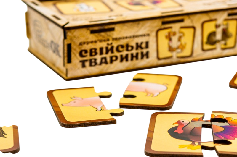 Головоломка дерев'яна Puz-37351 "Свійські тварини" PuzzleOk - Зображення 6