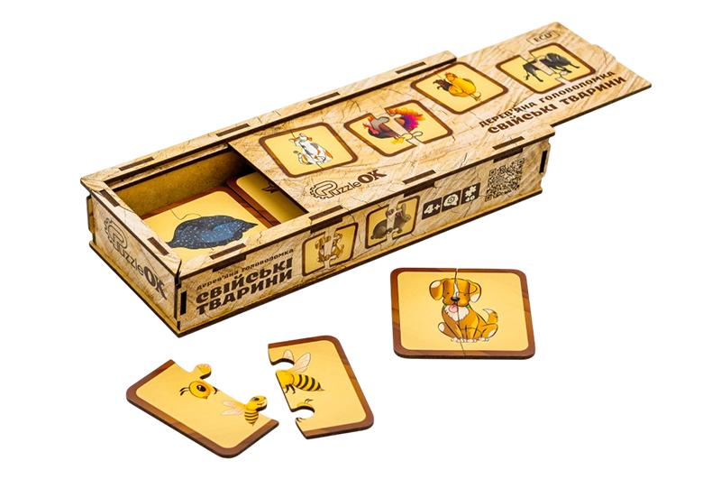 Головоломка дерев'яна Puz-37351 "Свійські тварини" PuzzleOk - Зображення 2