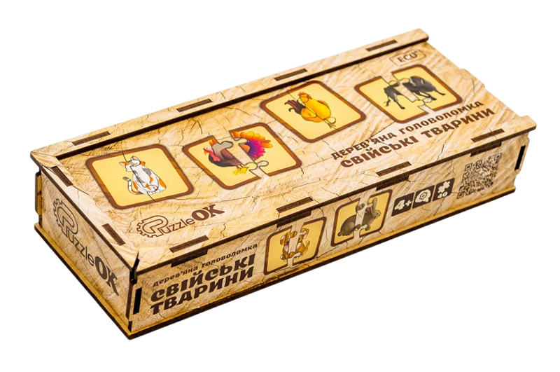 Головоломка дерев'яна Puz-37351 "Свійські тварини" PuzzleOk - Зображення 7