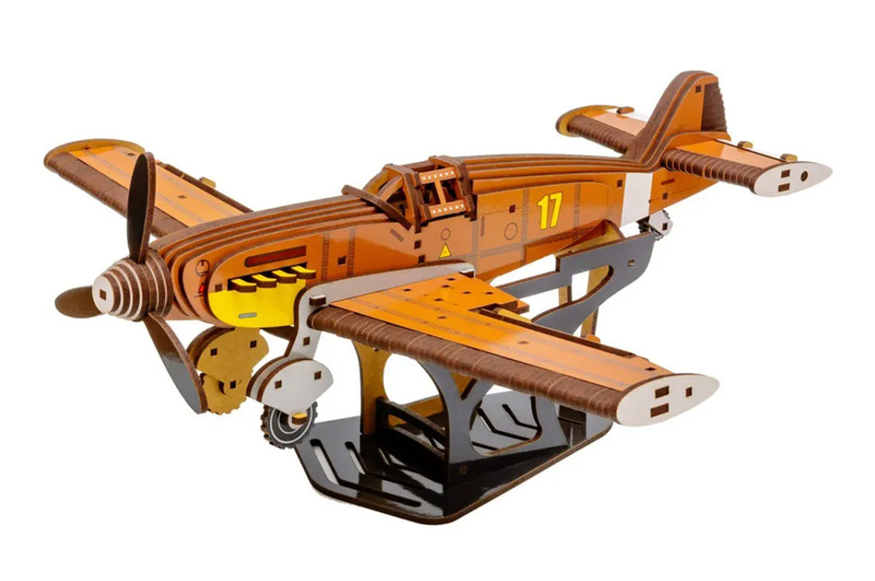 Конструктор Puz-00942 "Винищувач Bf 109" дерев'яний, 258 дет., розмір 34.6х37.5х17.5см PuzzleOK - Зображення 5