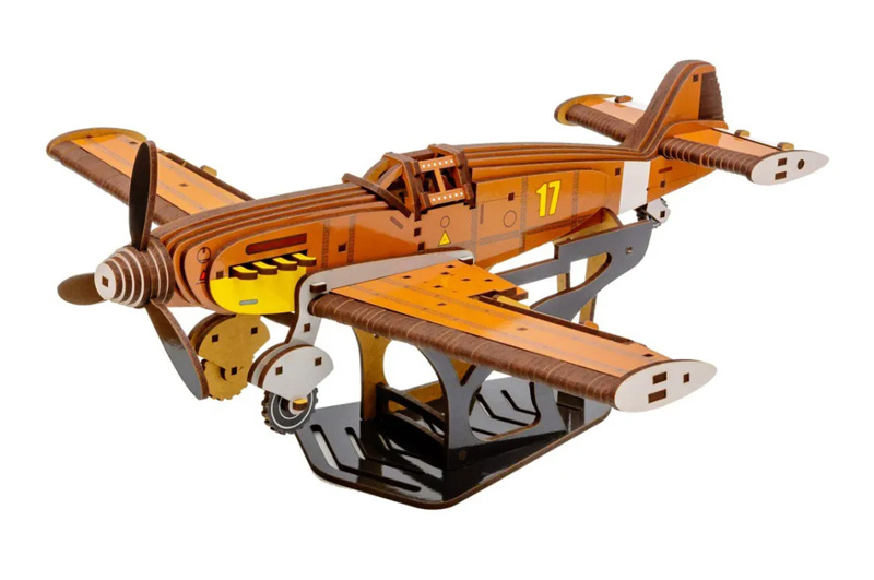 Конструктор Puz-00942 "Винищувач Bf 109" дерев'яний, 258 дет., розмір 34.6х37.5х17.5см PuzzleOK - Зображення 7