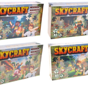 Дерев'яний магнітний пазл "Skycraft" 20 елм., 4 види, А5, в коробці р.19*12*5см