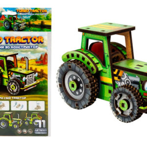 Конструктор дерев'яний Puz-00960 "Turbo Tractor" в кульку PuzzleOK