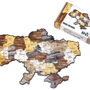 Пазл Puz A3-01210 "Мапа України" дерев'яний, фігурний PuzzleOK