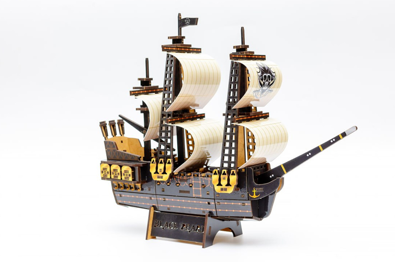 Дерев'яний 3D конструктор "Піратський корабель" Puz-00928 р.34*27*9см PuzzleOk - Зображення 5