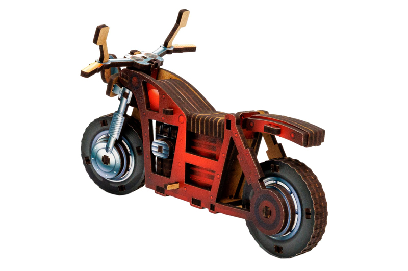Конструктор дерев'яний Puz-00961"Turbo Bike" в кульку PuzzleOK - Зображення 6