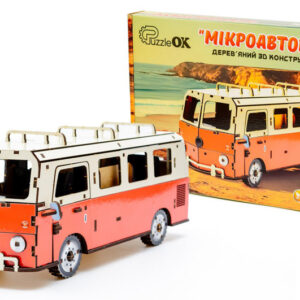 Конструктор "Мікроавтобус" Puz-00926, дерев'яний р.29,7x13,2x11,8см PuzzleOk