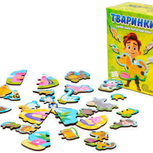 Пазл магнітний Puz-22930 "Тваринки", дерев'яний PuzzleOk