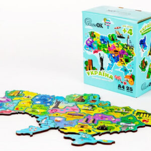 Пазл Мапа України на магніті PuzA4-22926 PuzzleOk