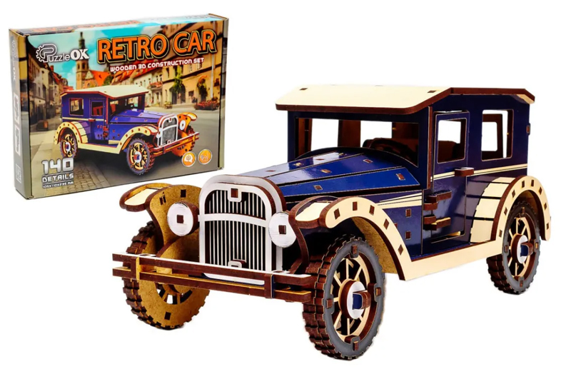Конструктор Puz-00955 Retro car, дерев'яний PuzzleOK