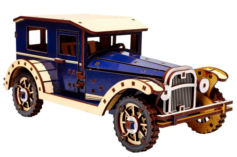 Конструктор Puz-00955 Retro car, дерев'яний PuzzleOK - Зображення 4