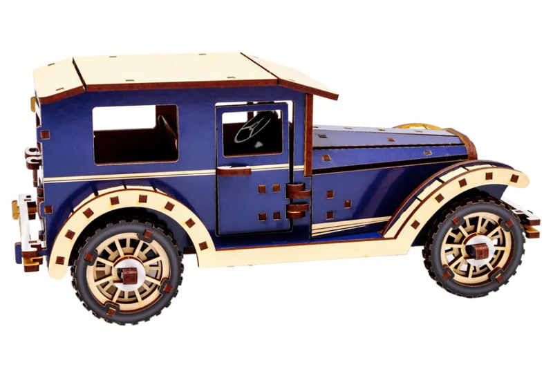 Конструктор Puz-00955 Retro car, дерев'яний PuzzleOK - Зображення 3