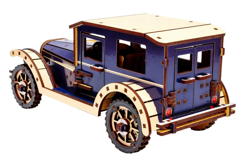 Конструктор Puz-00955 Retro car, дерев'яний PuzzleOK - Зображення 6