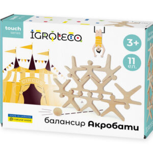 Дерев'яна гра-балансир "Акробати" 11 дет. 900491 IGROTECO