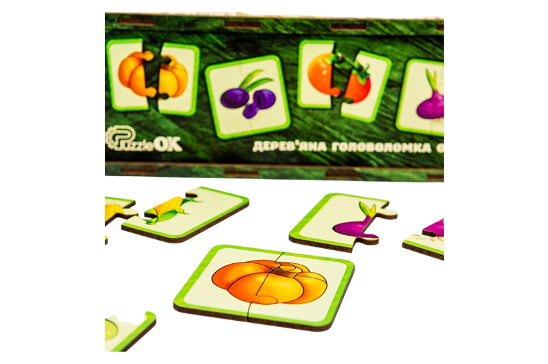 Головоломка дерев'яна Puz-95963 "Овочі" PuzzleOk - Зображення 4