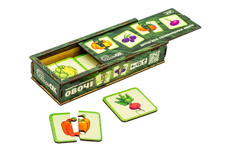 Головоломка дерев'яна Puz-95963 "Овочі" PuzzleOk - Зображення 5