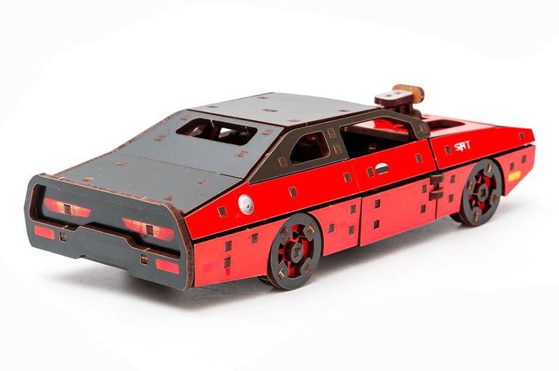 Конструктор Puz-62520 "Fast Furious" дерев'яний, 125 дет., червоний колір, розмір моделі 21х8х5 см PuzzleOk - Зображення 6