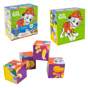 Дерев’яні кубики-пазли KidsHits Paw Patrol, у плівці 10*5*10 см