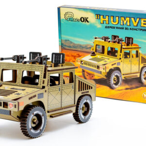 Конструктор Puz-00927 "HUMVEE" дерев'яний, р.22х11х12,5см PuzzleOk