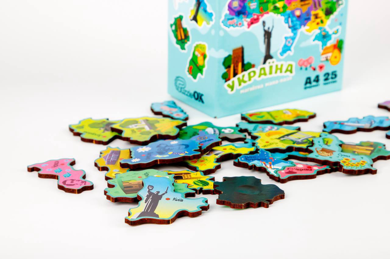 Пазл Мапа України на магніті PuzA4-22926 PuzzleOk - Зображення 3