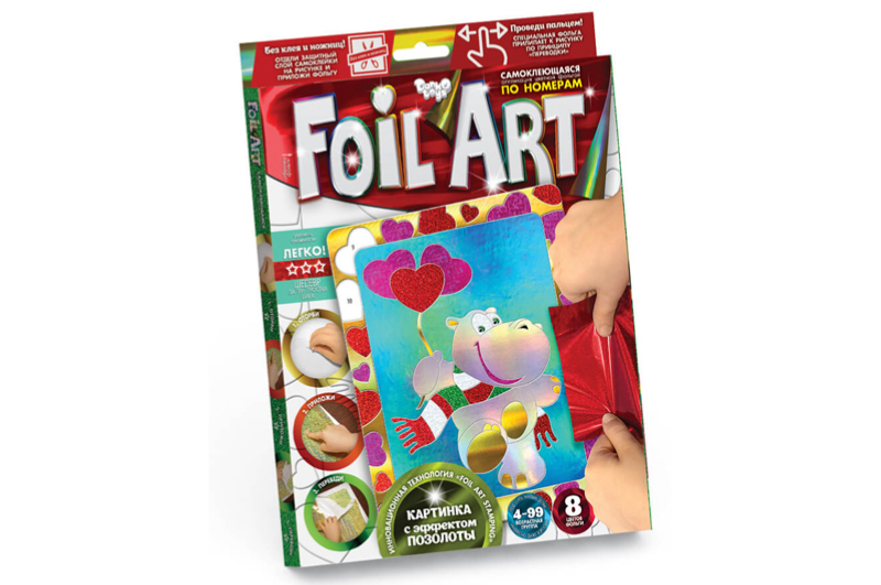 Набір креативної творчості "Аплікація кольоровою фольгою "FOIL ART" FAR-01-01,02,03...10 DANKO - Зображення 9