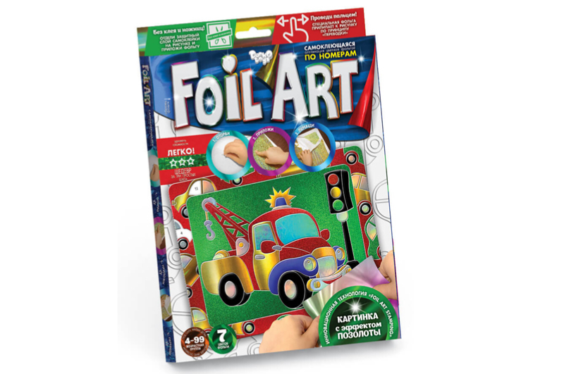 Набір креативної творчості "Аплікація кольоровою фольгою "FOIL ART" FAR-01-01,02,03...10 DANKO - Зображення 10
