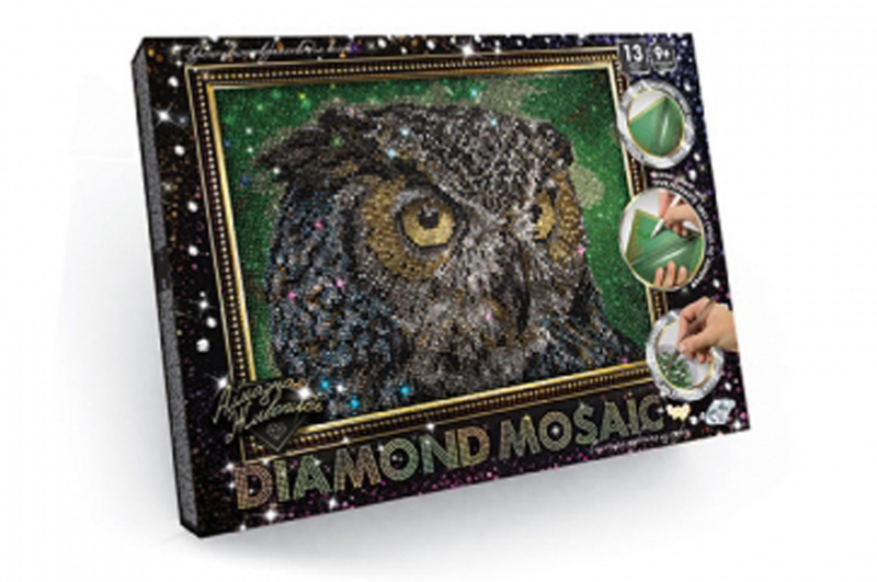 Набір креативної творчості "Алмазна мозаїка DIAMOND MOSAIC" малий DM-02-01,02,03,04...10 DANKO - Зображення 4
