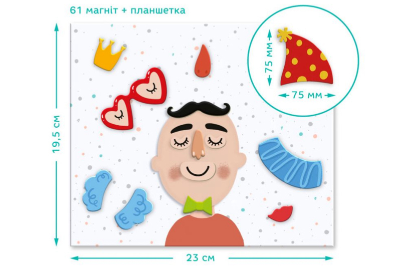 Розвиваюча гра 200208 "Магнітні обличчя" DoDo - Зображення 2
