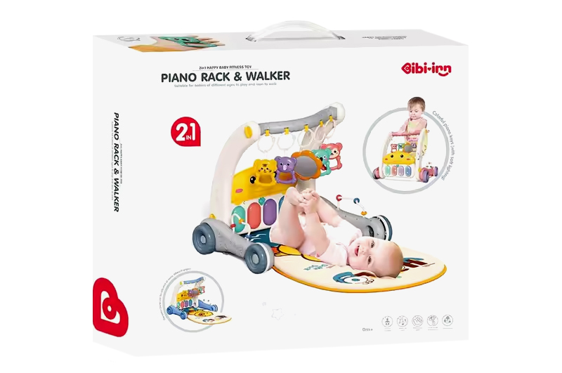 Ходунки-каталка з килимком 6049 на батарейках, в коробці р.43x39x10,5 см YG Toys
