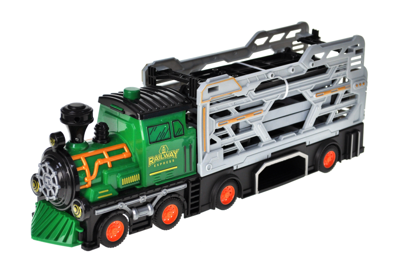 Потяг інерційний 8907 з набором машинок, в коробці р.47,5x12x25,5 см YG Toys - Зображення 2