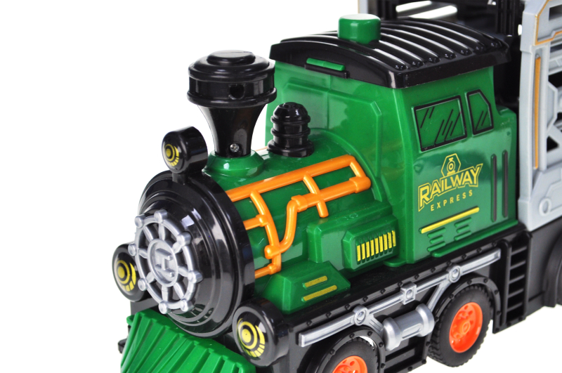 Потяг інерційний 8907 з набором машинок, в коробці р.47,5x12x25,5 см YG Toys - Зображення 4