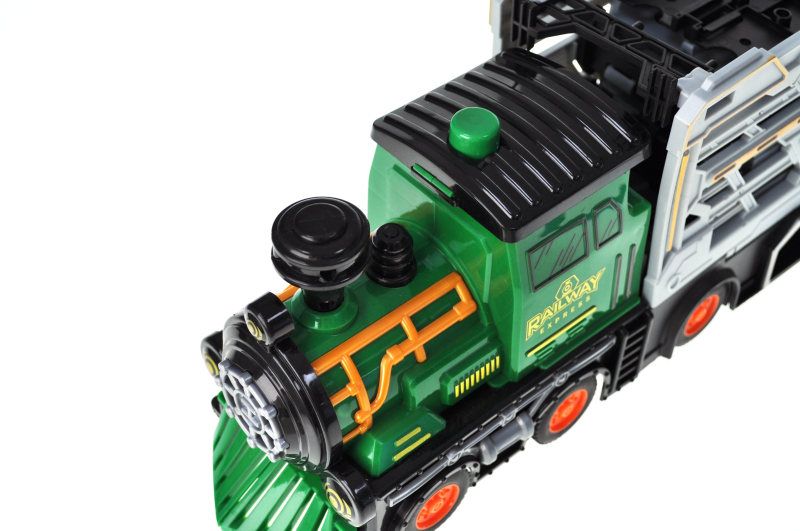 Потяг інерційний 8907 з набором машинок, в коробці р.47,5x12x25,5 см YG Toys - Зображення 6