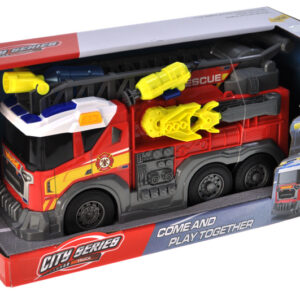 Машина інерційна RJ2820 "Пожежна" озвучена, зі світлом, в коробці YG Toys