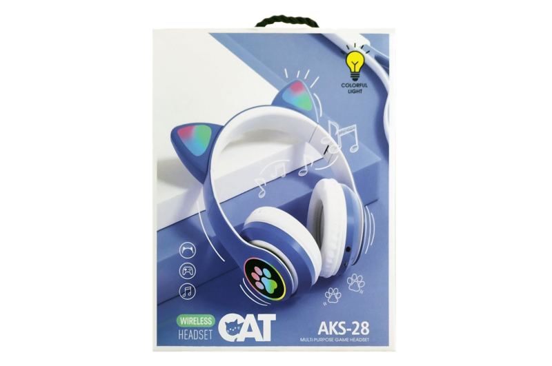 Дитячі блутуз навушники LED CAT EAR STN-28/VIV23M/STN-23M/AA10-2/P10-2