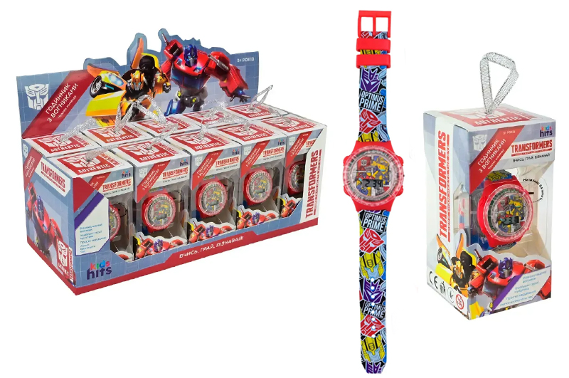 Годинник KH75/004L Transformers зі світлом, дисплей бокс р. 32x12,5x13 см
