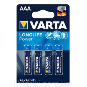 Батарейки Varta LR03 High Energy (Longlife Power) alkaline 4 шт.