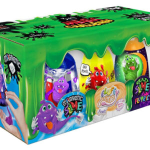Слайм SLM-14-01U "Magnetic, Fluffy & Crazy Slime Fluoric" в коробці 3 шт. DANKO