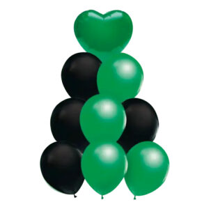 Набір з 9 повітряних кульок 13391 "Green heart" ТМ "Твоя Забава"