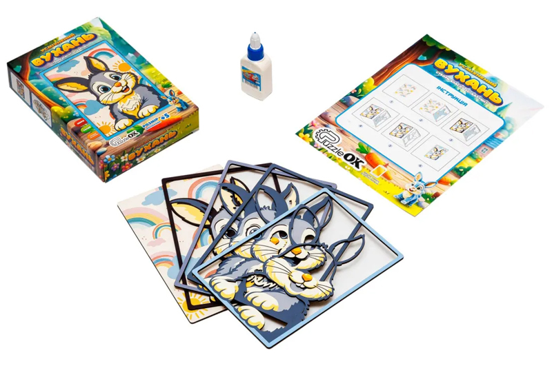 Картина пазл 3D Puz-40010 "Усміхнений Вухань" дерев'яна PuzzleOk - Зображення 2