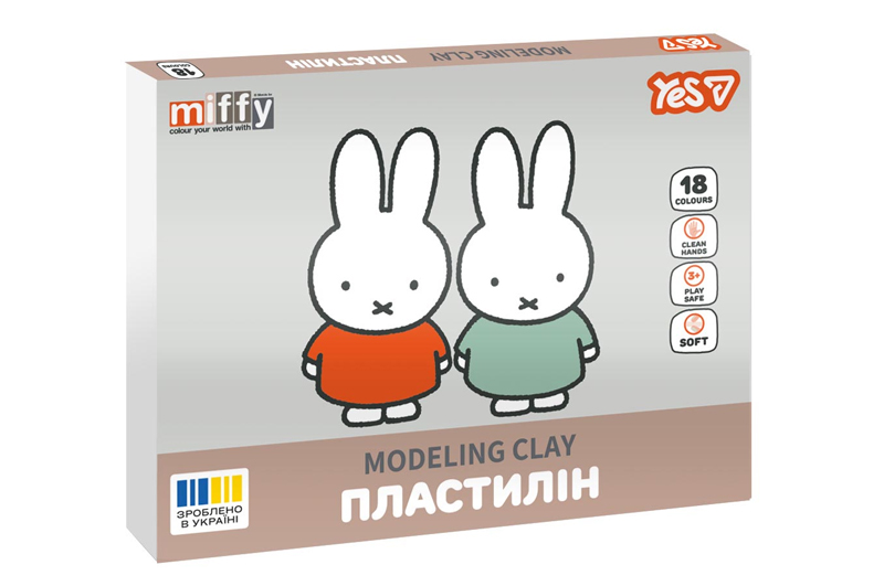 Пластилін 540721 "Miffy" 18 кол., 360г Yes