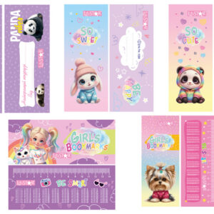 Набір ламінованих закладок для книг LS-07 "GIRLS BOOKMARKS"